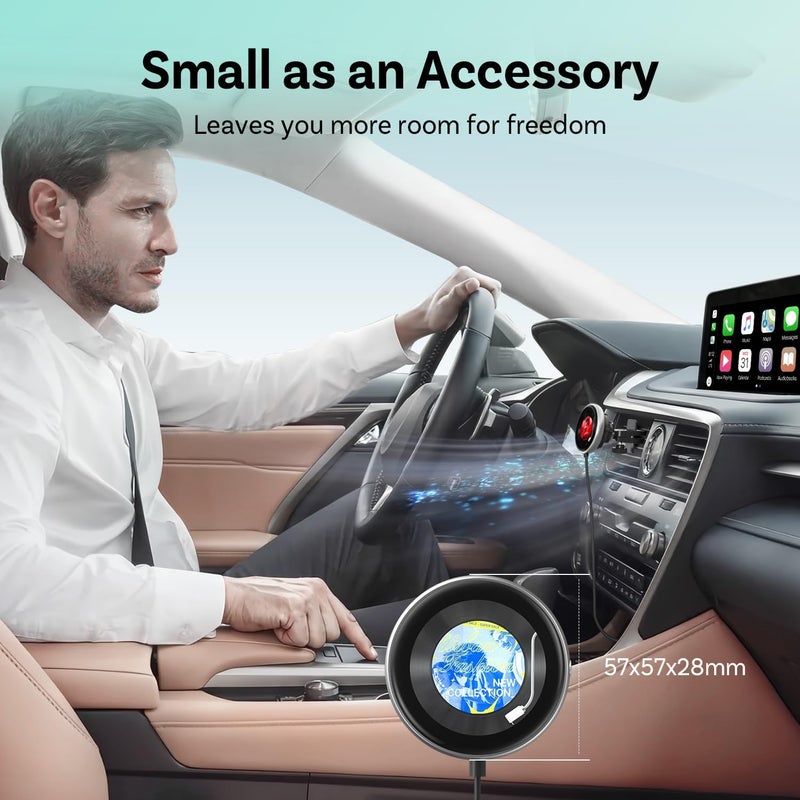 Ottocast CarPlay Clip Wireless Adapter - Seamless Apple CarPlay for iPhone, Plug & Play, Clips to Vent, Custom Screen, Fresh Scent. - Image 5